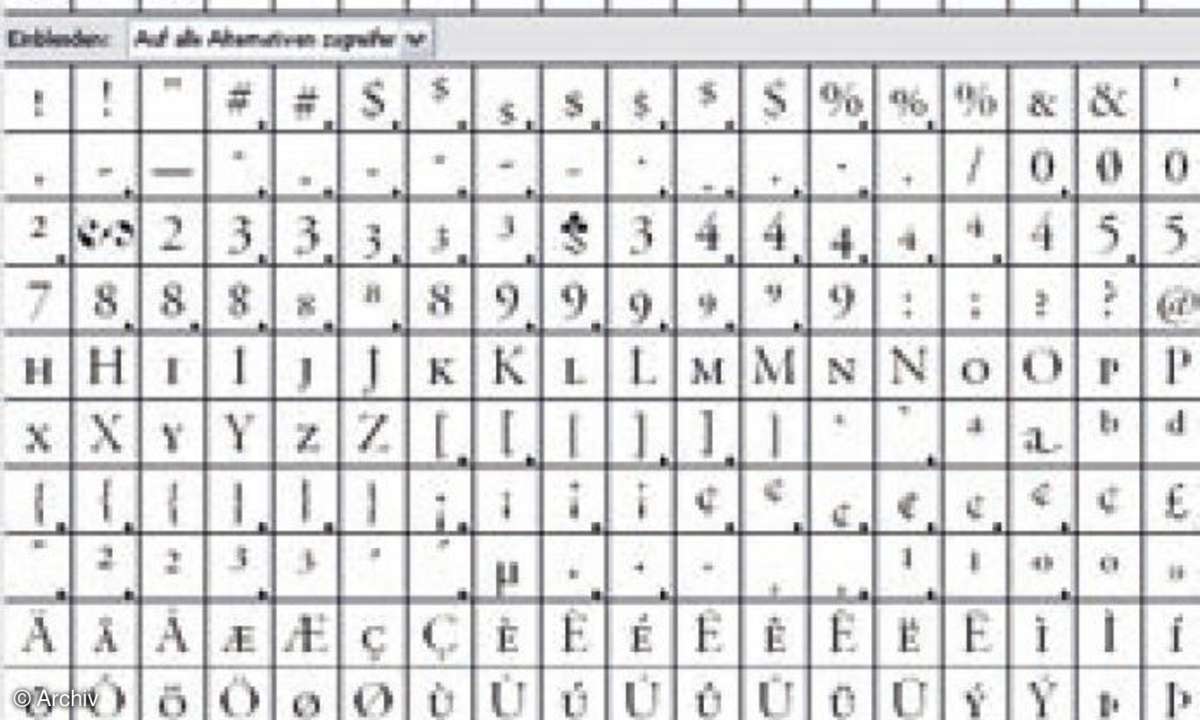 IT Professional Schriften verwalten: Fronts managen