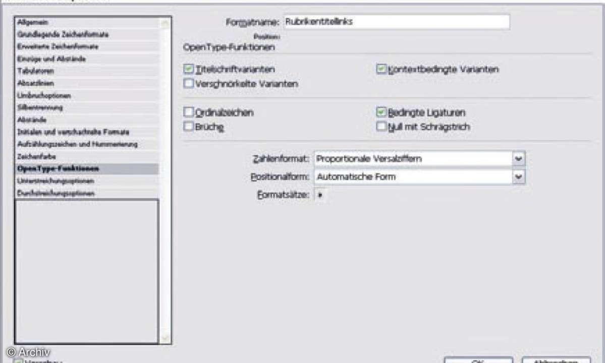 IT Professional Schriften verwalten: Fronts managen