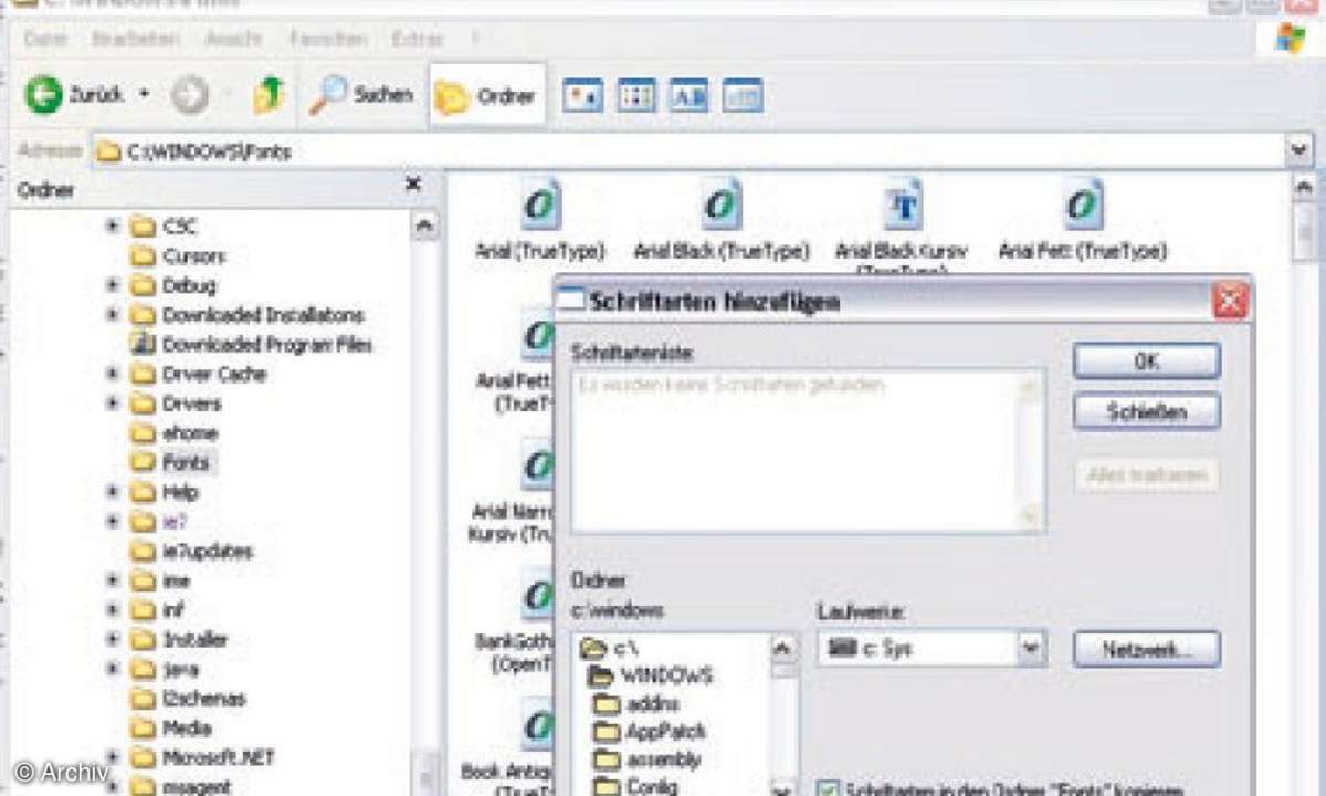 IT Professional Schriften verwalten: Fronts managen