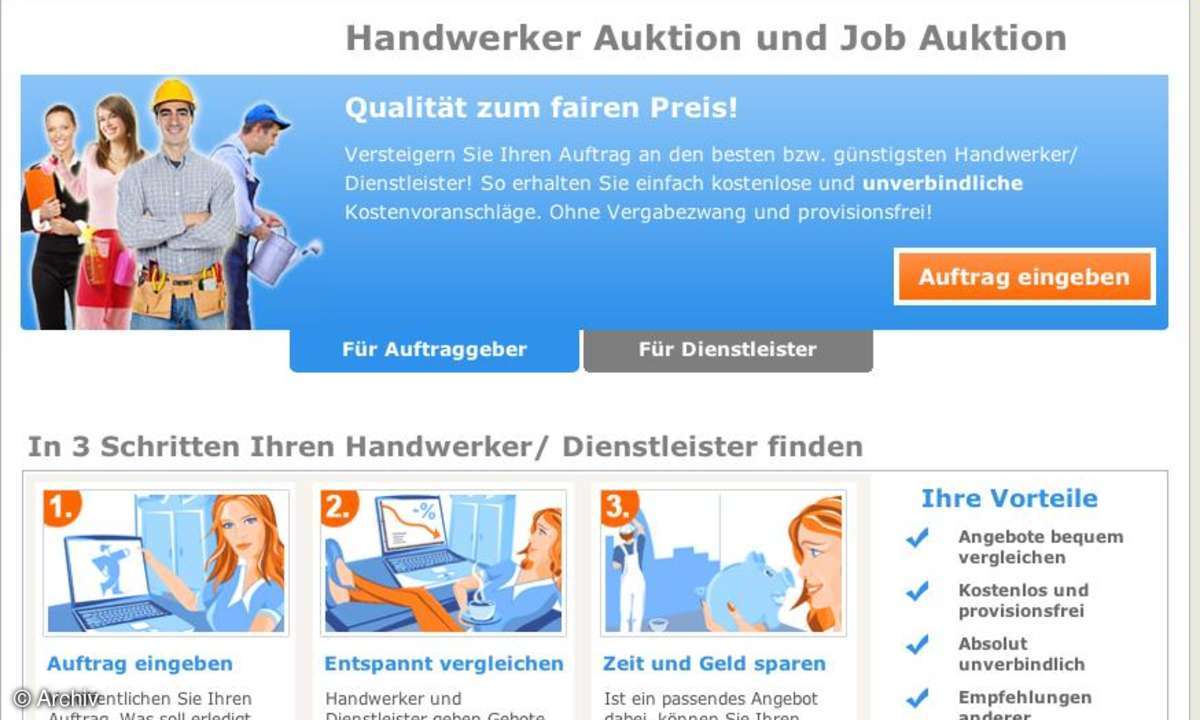 Handwerksportal blauarbeit.de