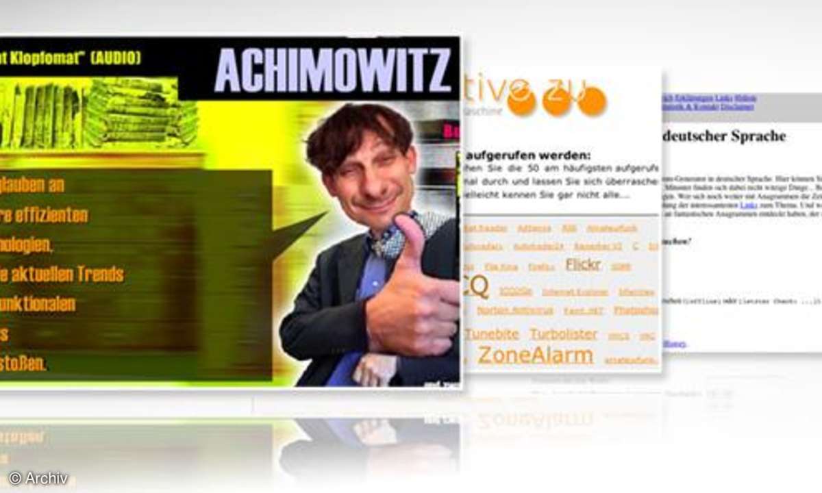 Coole Sites: Alternative Software, Karriere und Anagramme