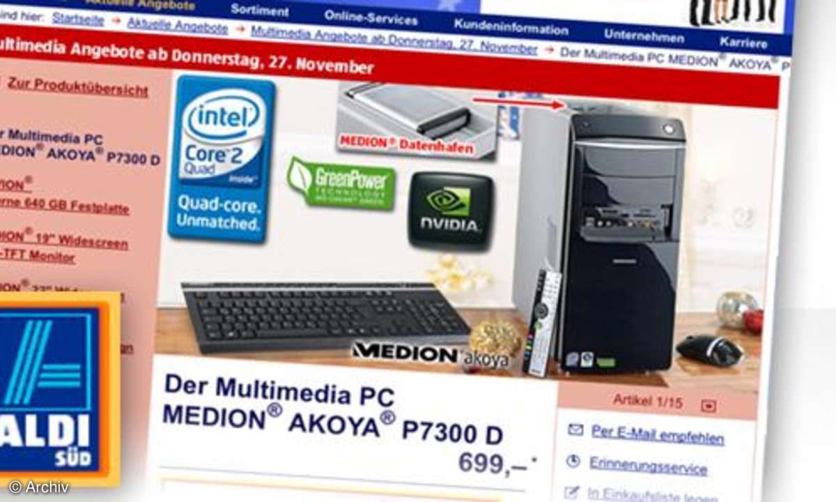 Aldi PC Medion Akoya P7300 D