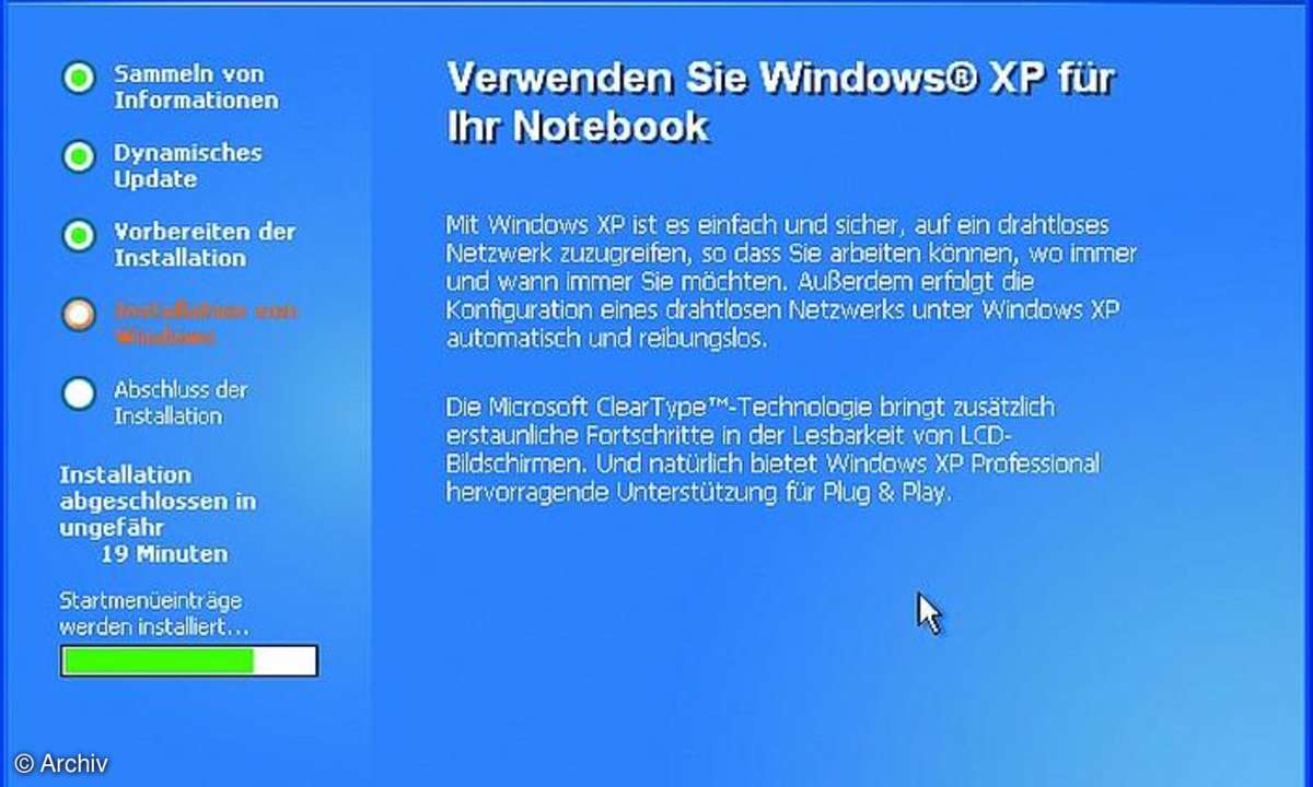 Titelthema Virtualisierung: Frische XP-Installation in 3 Sekunden starten