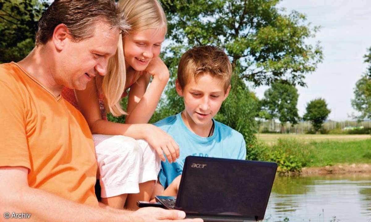 Familie urlaub notebook