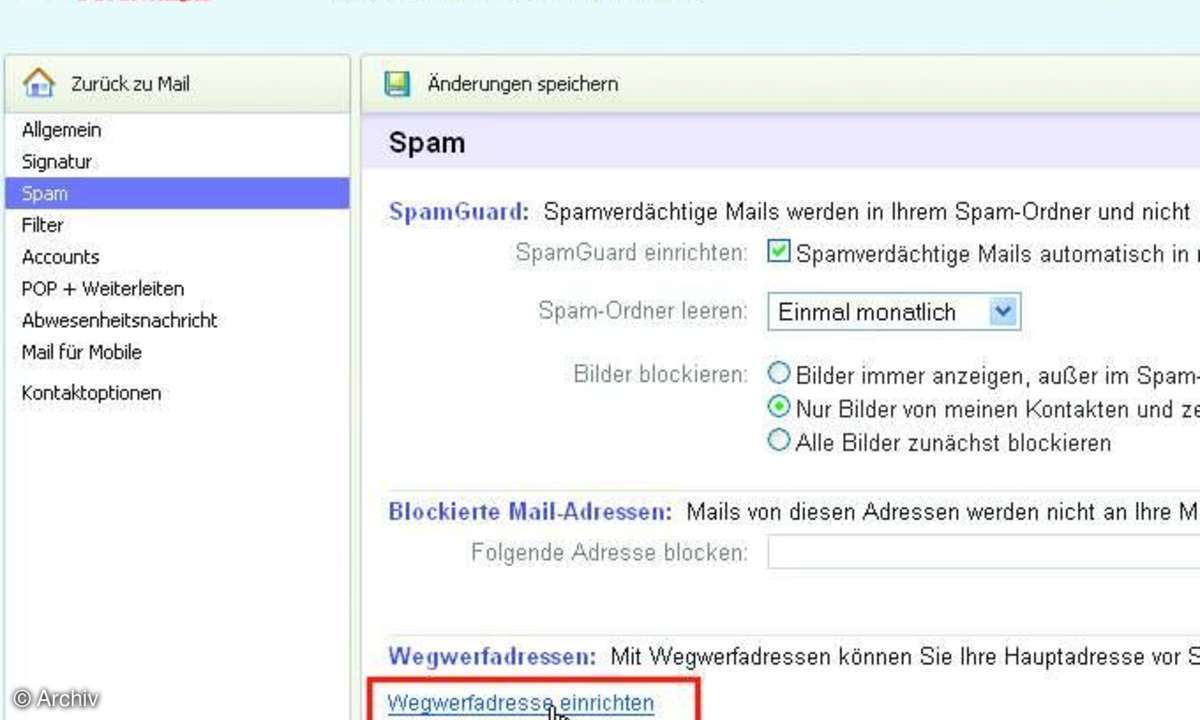 Spamkiller und Wegwerf-Mails