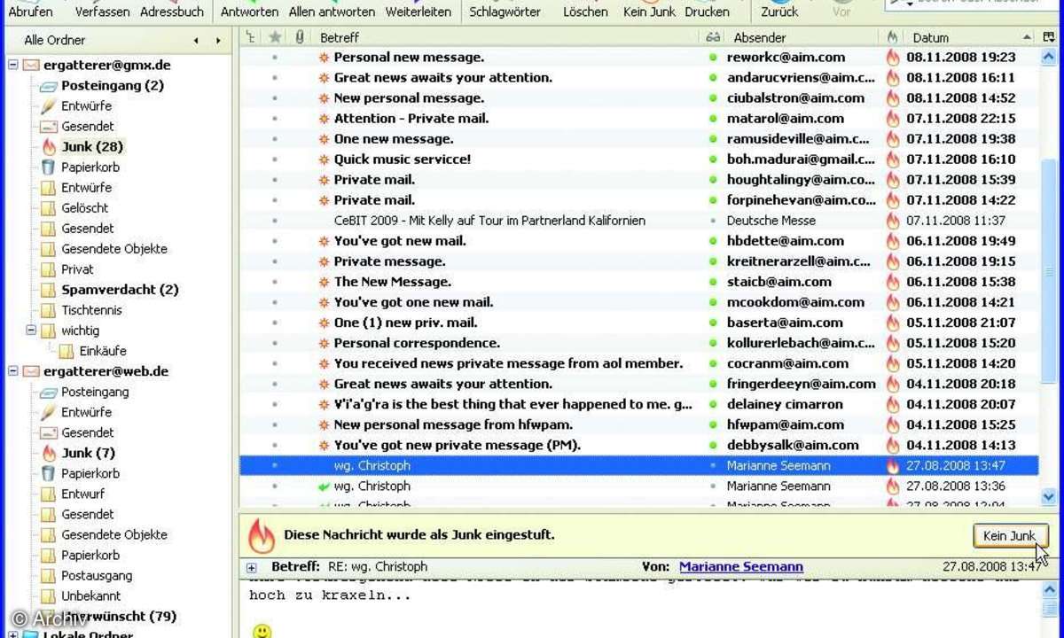 Spamkiller und Wegwerf-Mails