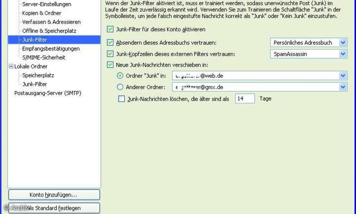 Spamkiller und Wegwerf-Mails