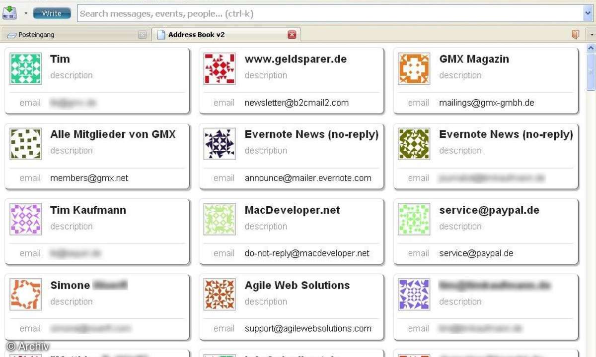 Experimentelle Thunderbird-AddOns