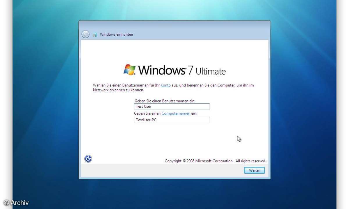 Windows 7 beta installieren