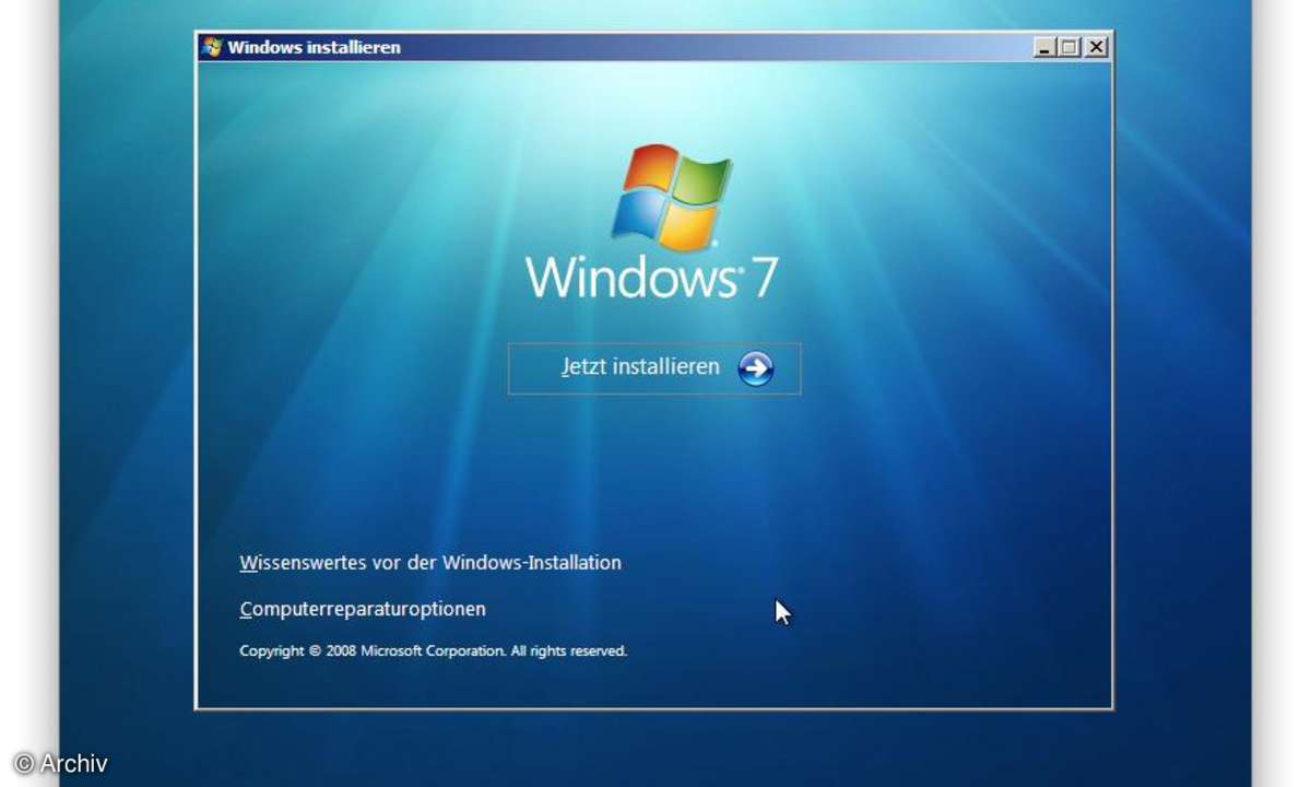 Windows 7 beta installieren