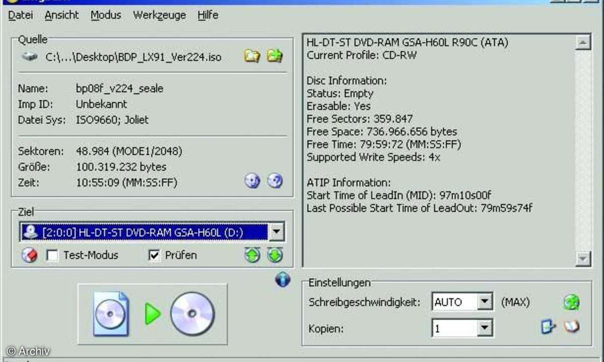 Blu-ray Fokus