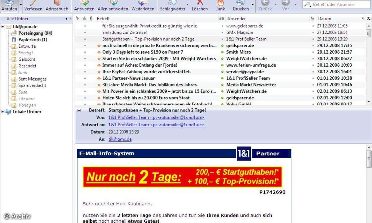 Anwendungen unter Windows 7 Beta