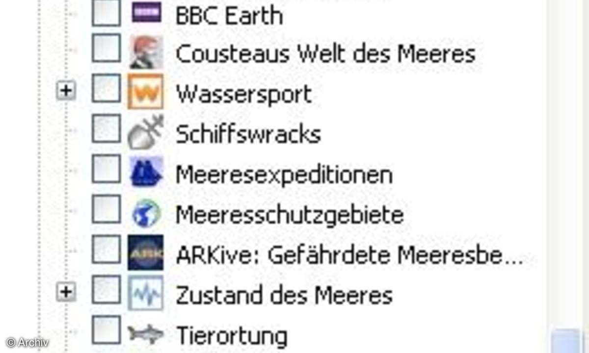 Google Earth: Tiefseetauchen