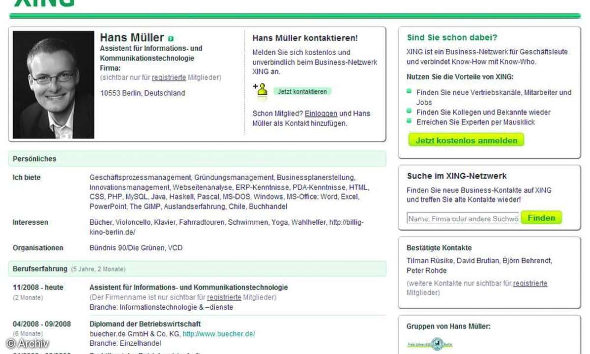 Personensuche im Web