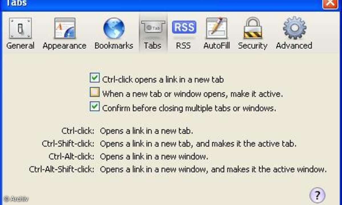 Safari 4 Beta: Einstellungen