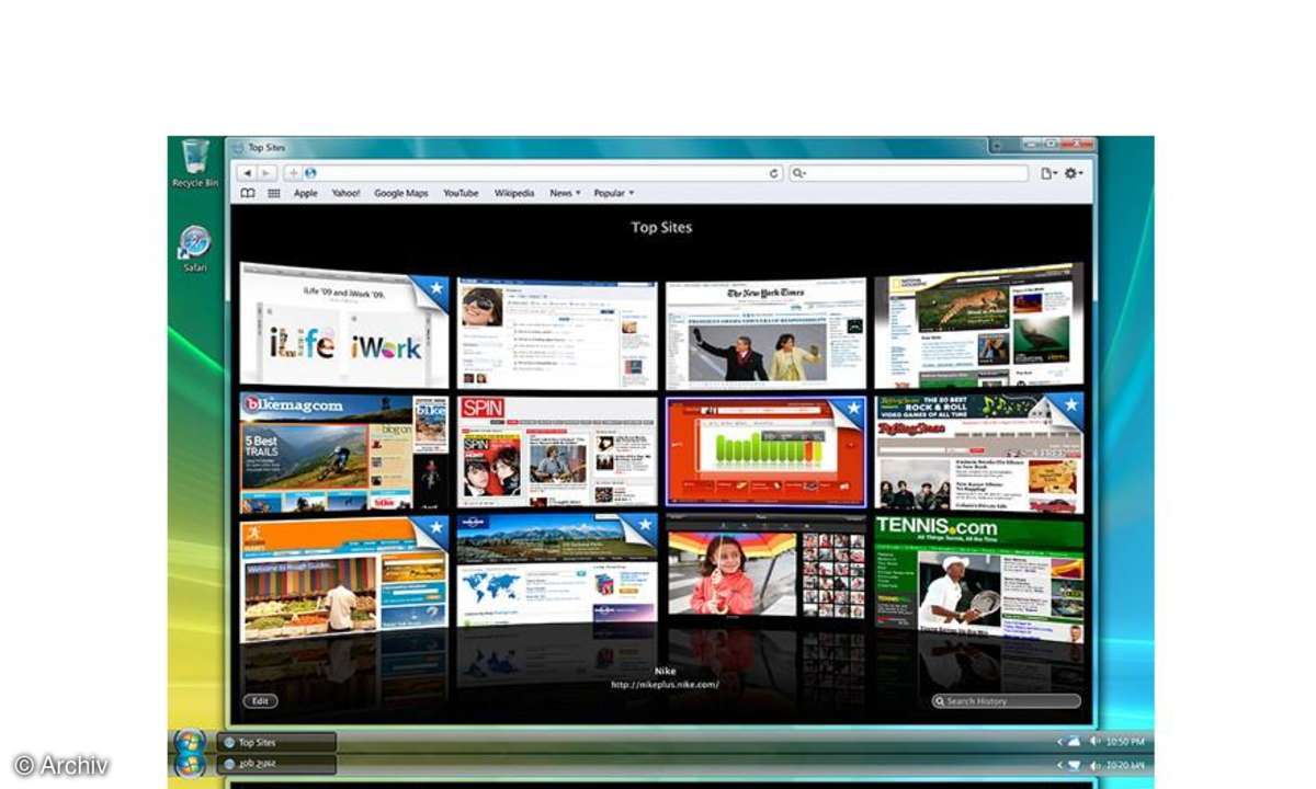 Safari 4 Beta: Windows-Optik