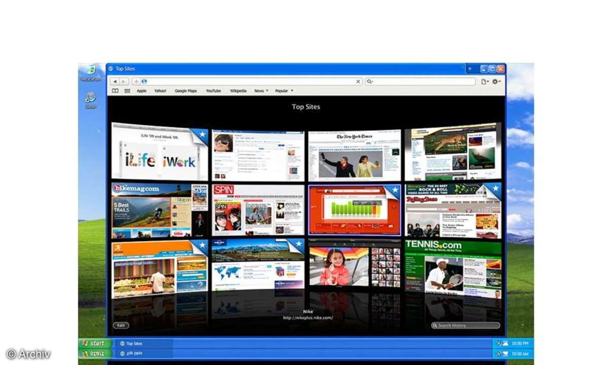 Safari 4 Beta: Windows-Optik