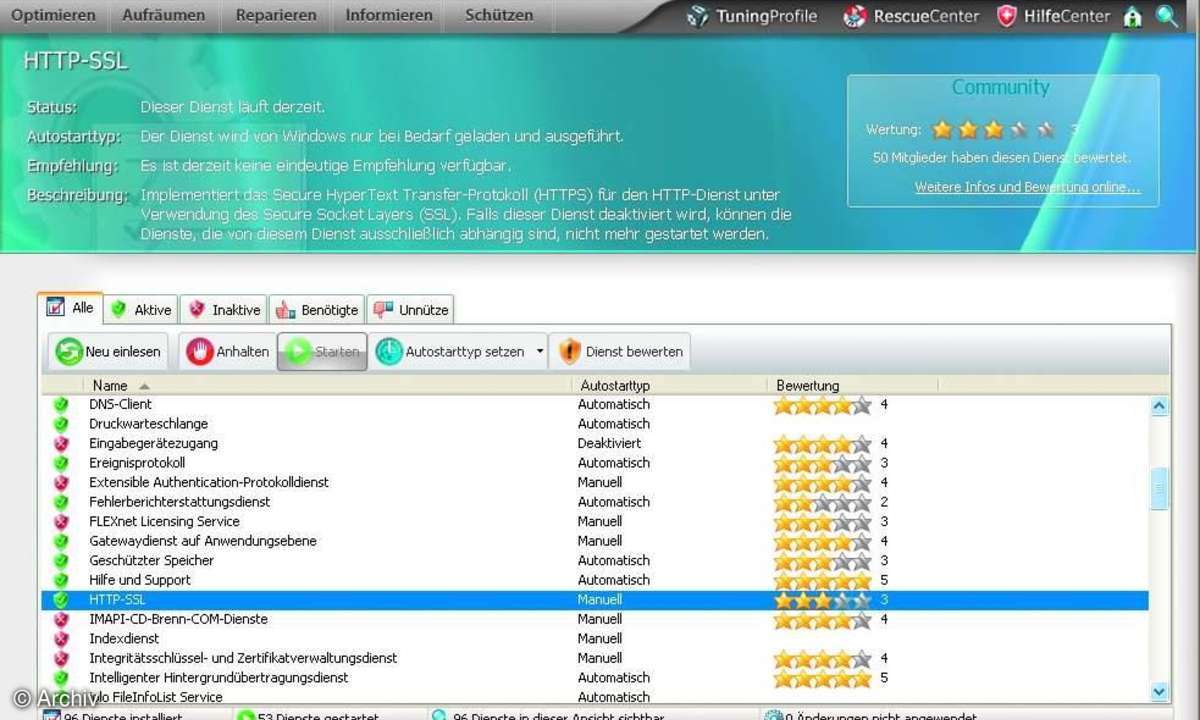 PC-Optimierung für Windows XP