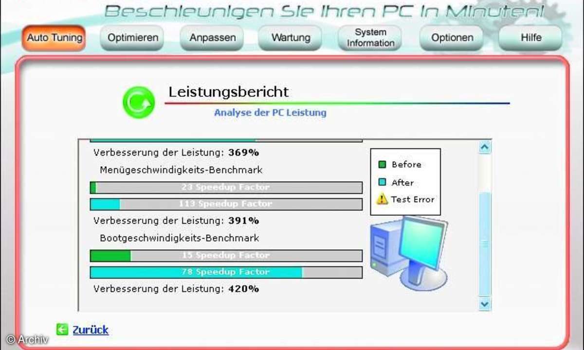 PC-Optimierung für Windows XP