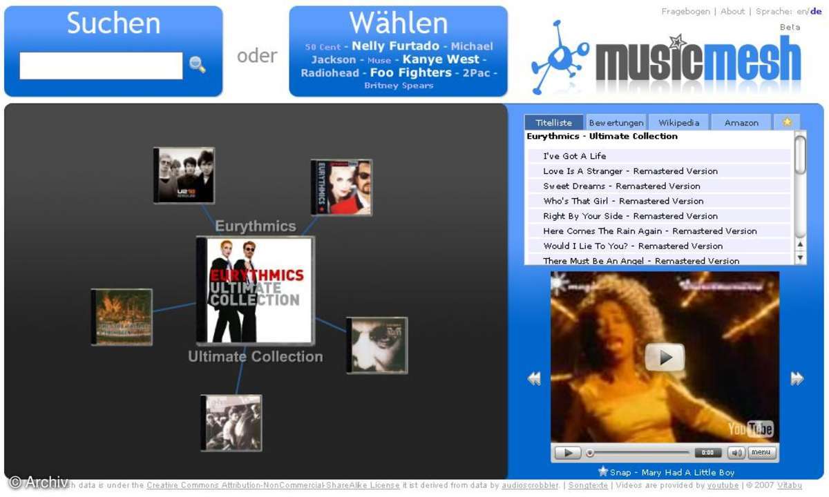 Coole Websites: musicmesh