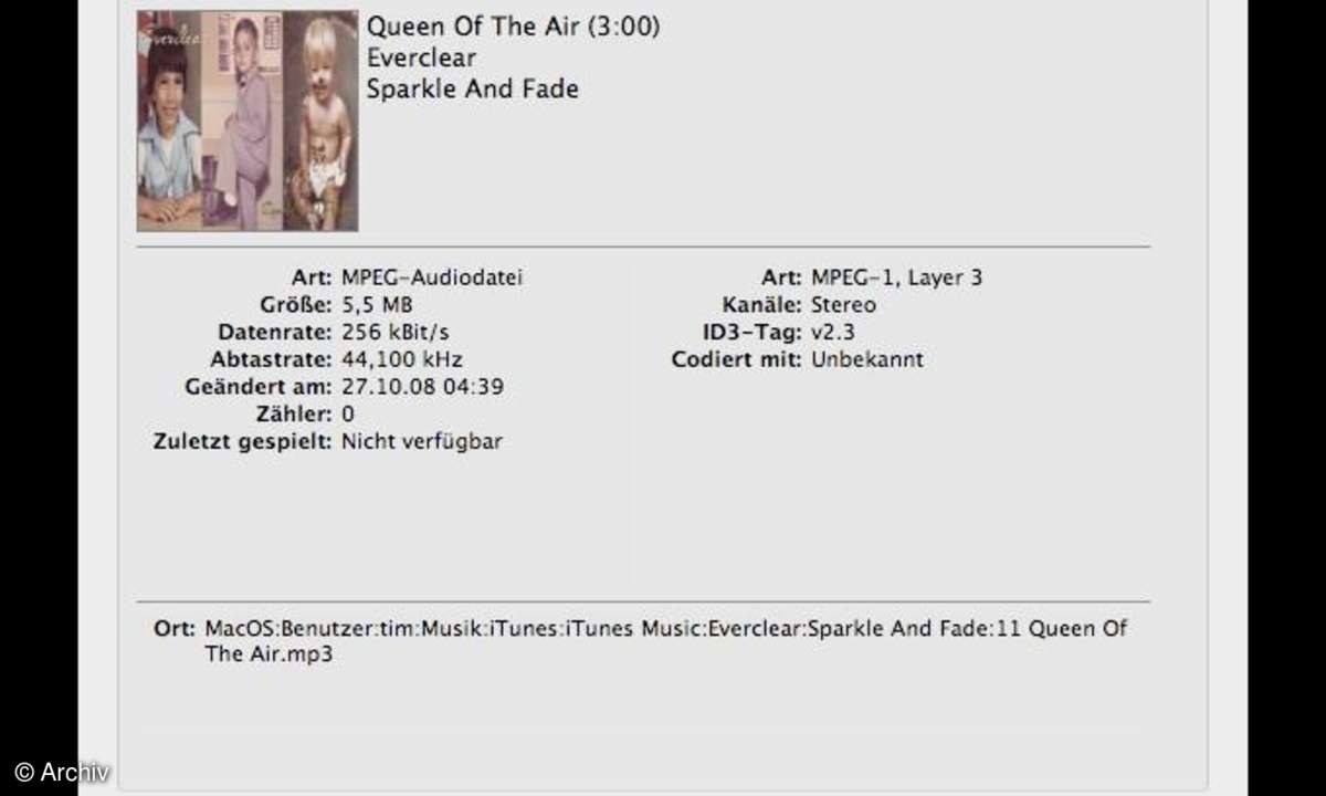 iTunes Song-Infos