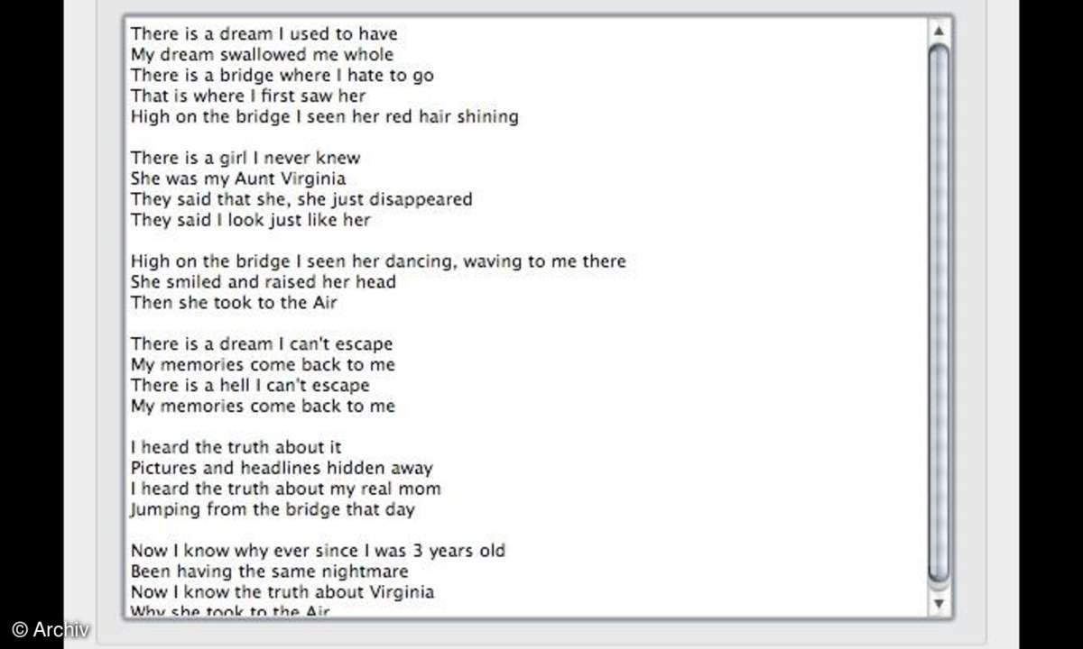 iTunes Song-Infos