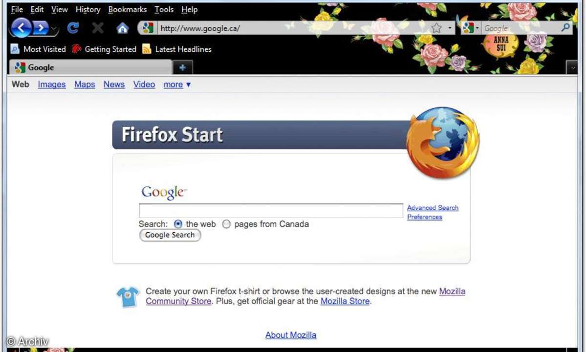 Personas - Firefox wird bunt