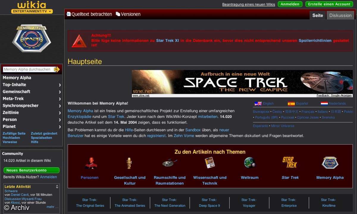 Coole Sites: Star Trek Spezial