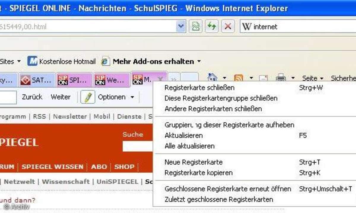 Profi-Tipps für Internet Explorer 8