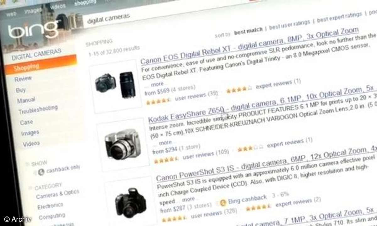 Bing - erste Bilder