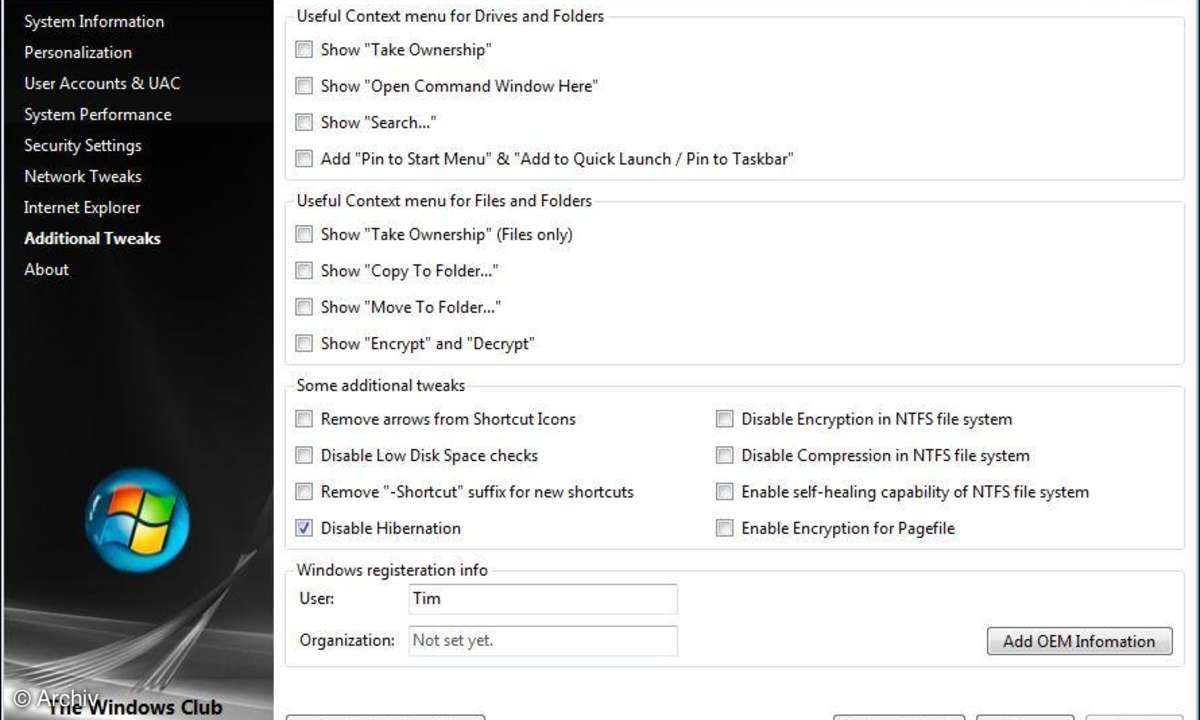Ultimate Windows Tweaker