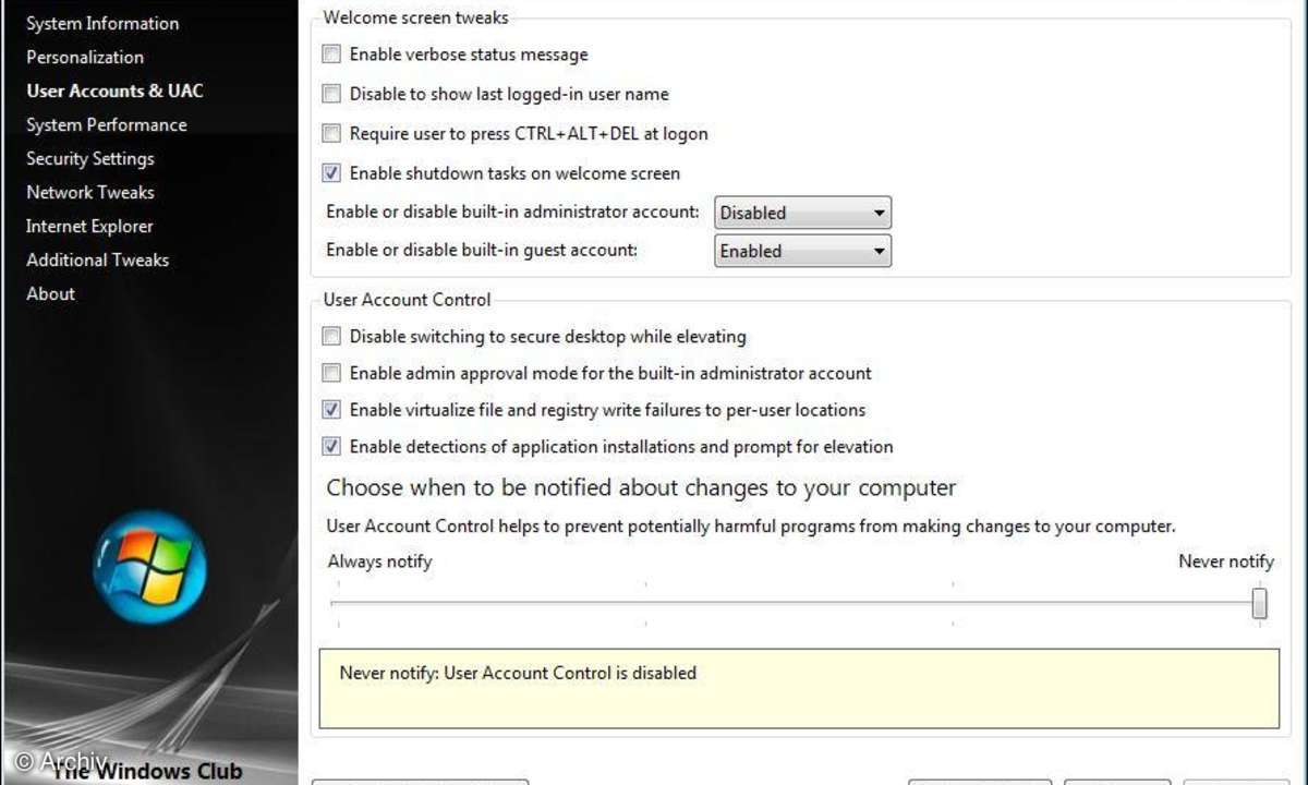 Ultimate Windows Tweaker