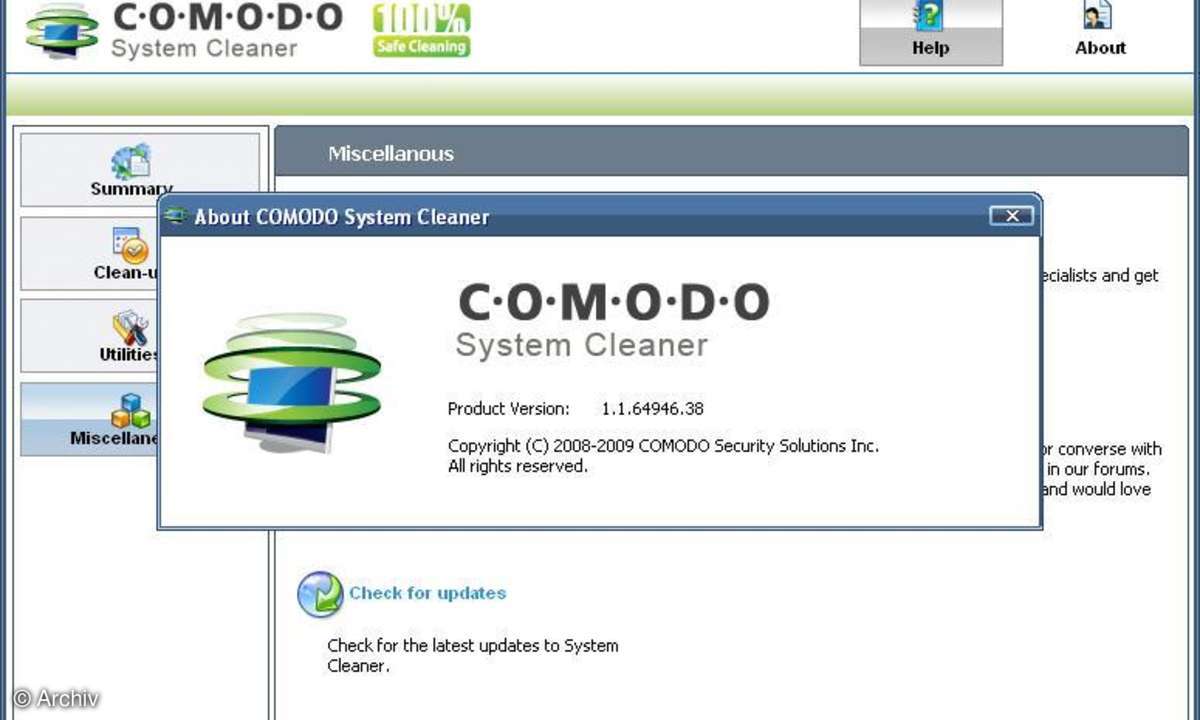Windows aufräumen: Comodo System Cleaner