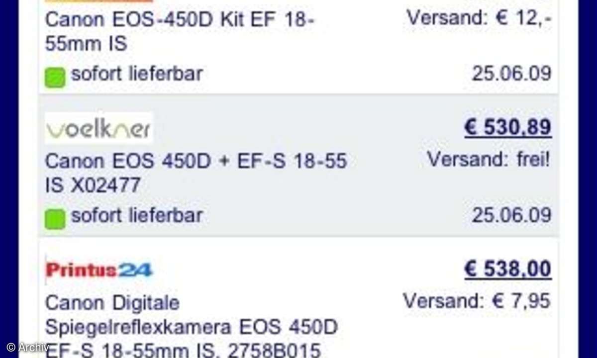 Geosensitiver Preisvergleich