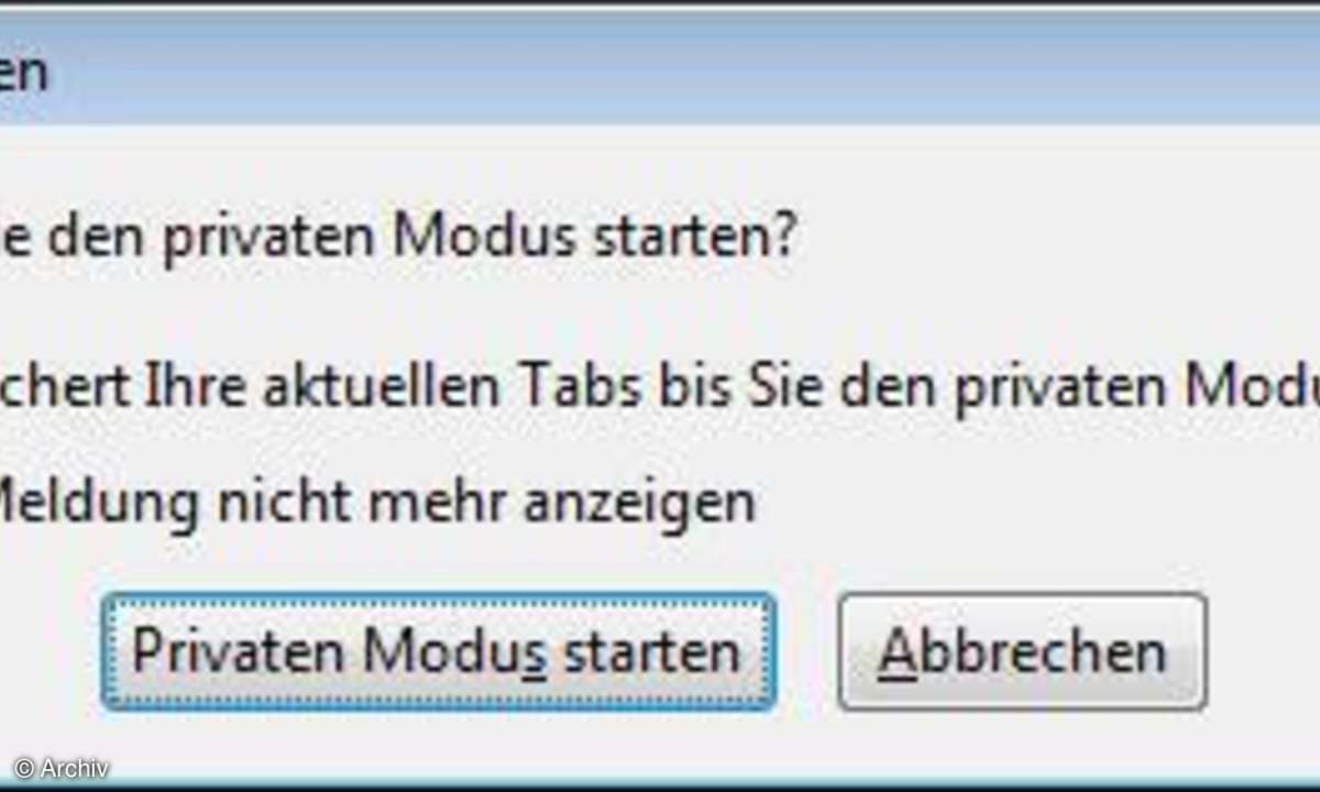 Firefox 3.5: Privater Modus