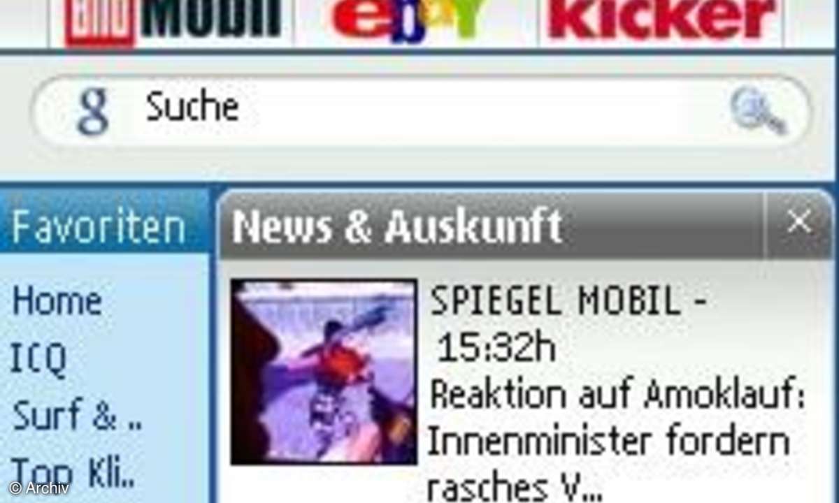 Handy- & Smartphone-Portal unter m.o2online.de