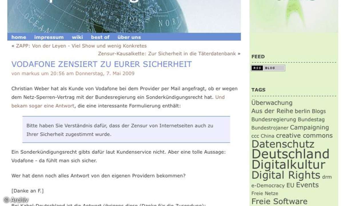 Star-Blogger Sascha Lobo und Vodafone in der Kritik