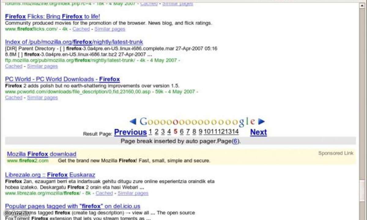 Firefox-AddOn: AutoPager