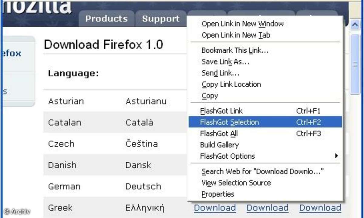 Firefox-AddOn: FlashGot