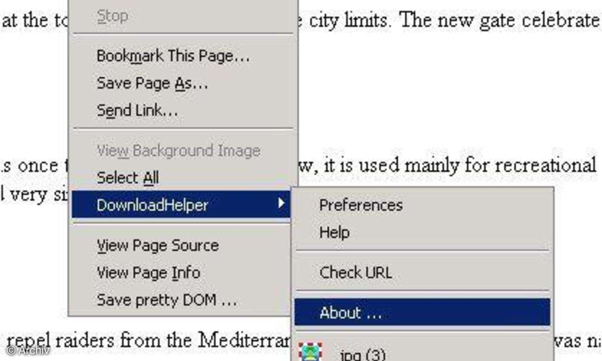 Firefox-AddOn: Video DownloadHelper