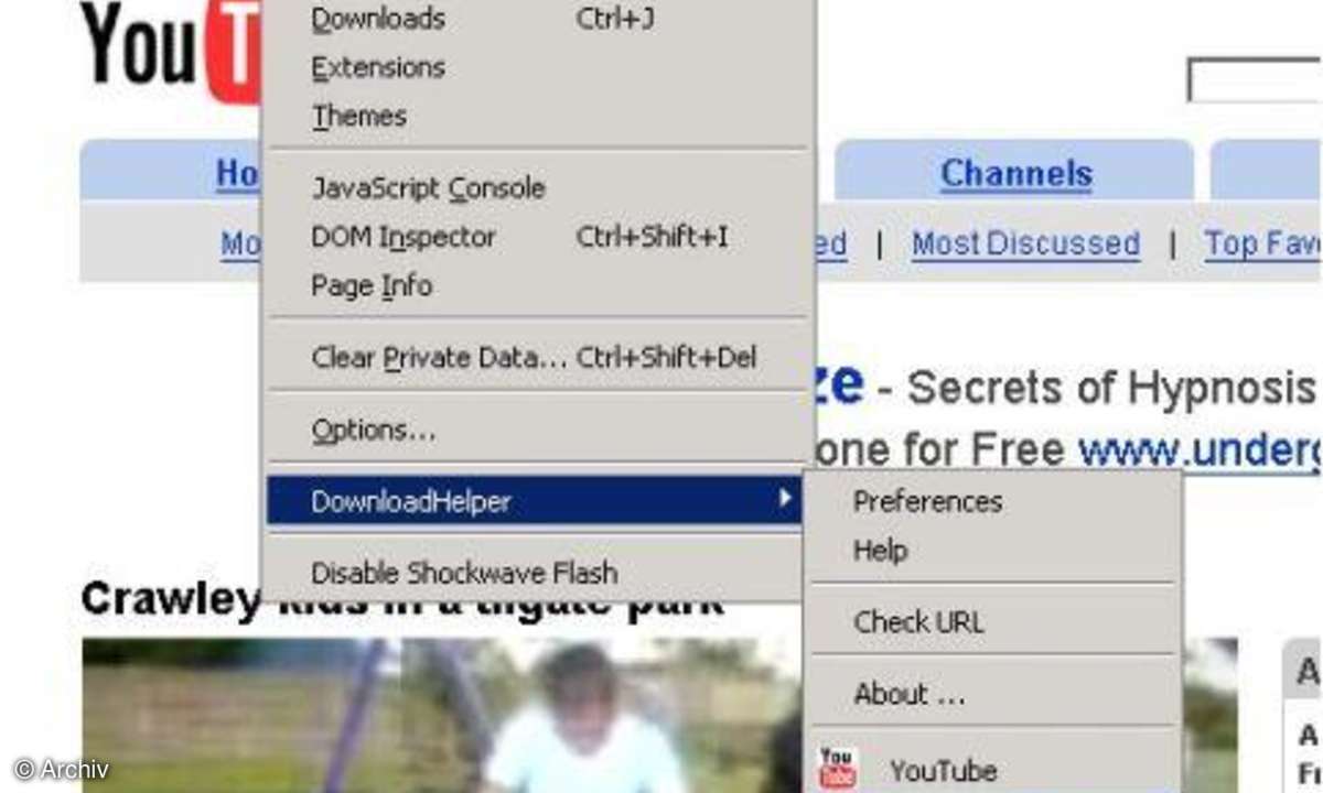 Firefox-AddOn: Video DownloadHelper