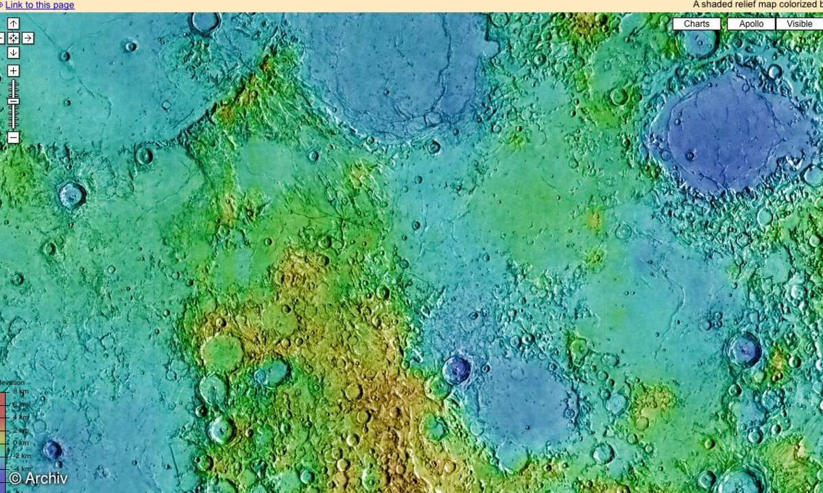 Coole Sites: Mond und Weltraum