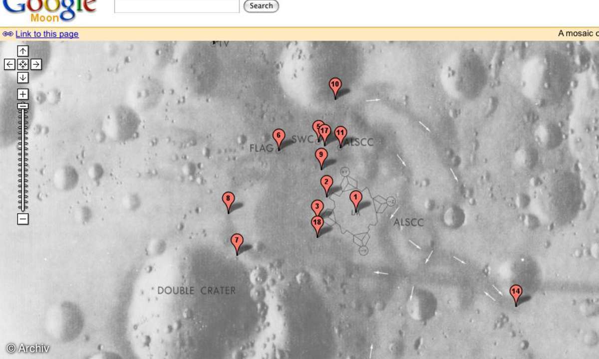 Coole Sites: Mond und Weltraum