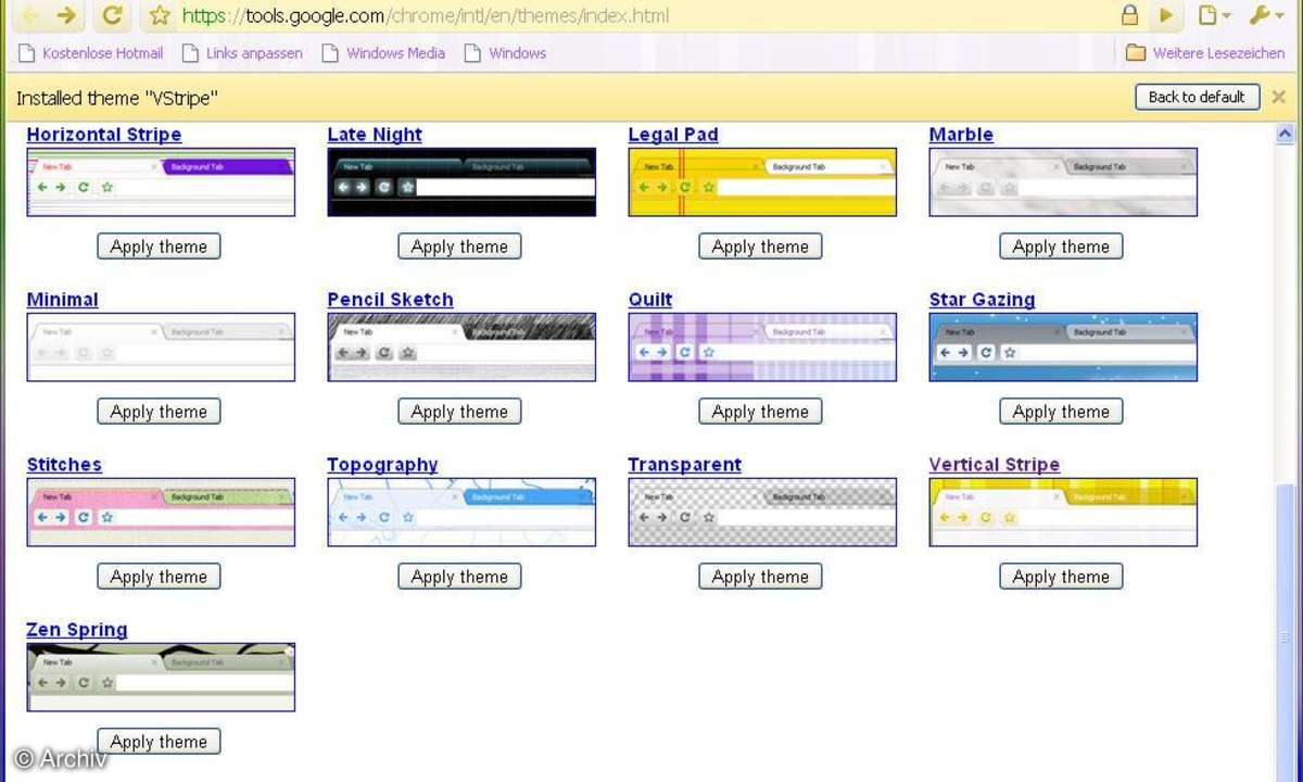 Google Chrome Themes