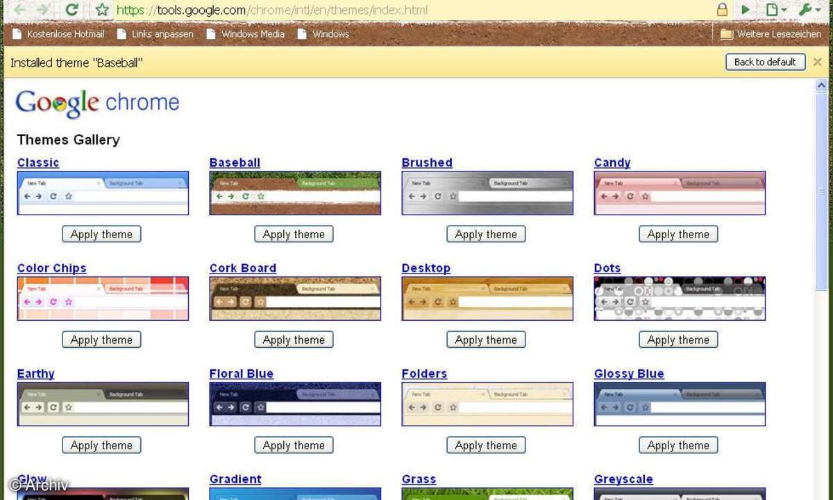 Google Chrome Themes