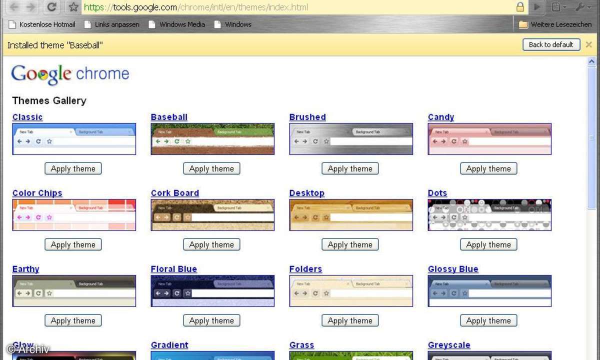 Google Chrome Themes