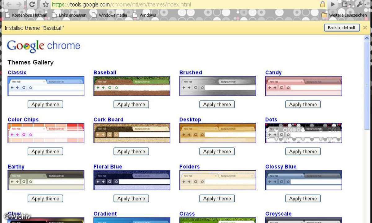 Google Chrome Themes