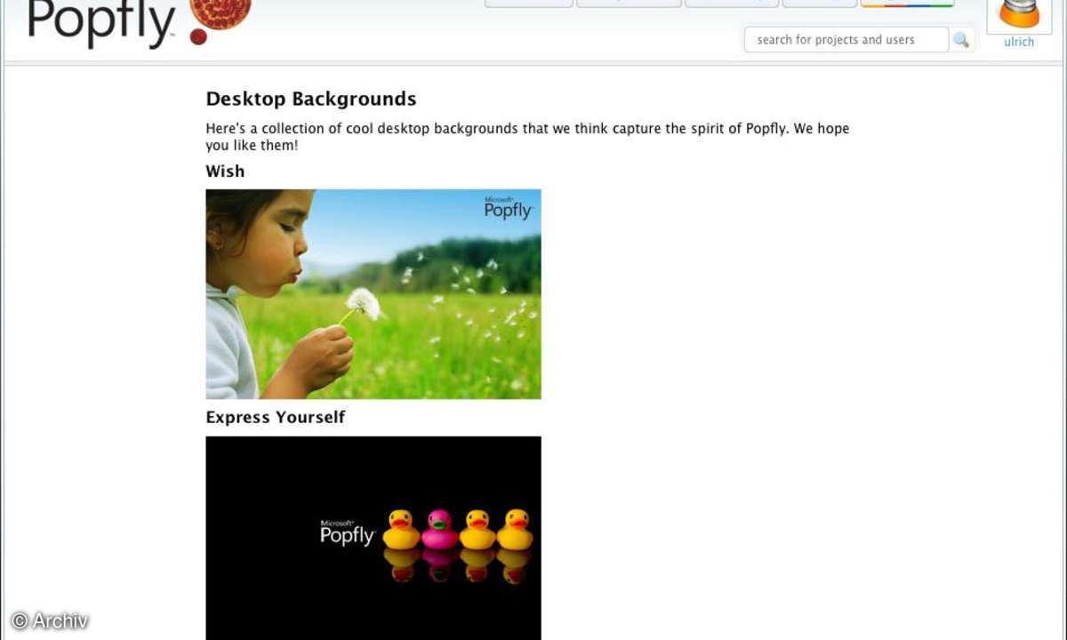 Das war Microsoft Popfly