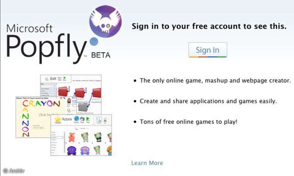 Das war Microsoft Popfly