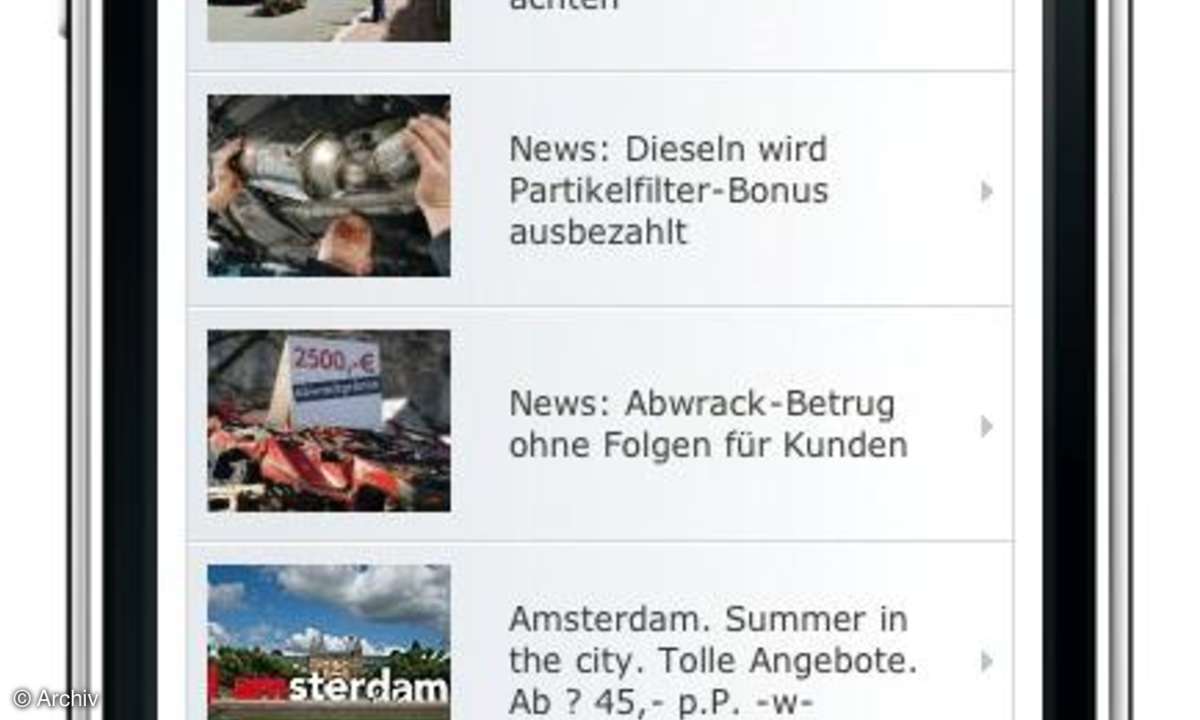 Das Mobilportal von GMX
